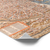 ヴィンテージパリ地図 ポスター (角)