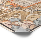 ヴィンテージパリ市地図, 1550 ポスター (角)