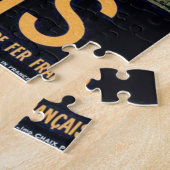 ヴィンテージパリ旅行広告イラストレーション ジグソーパズル (側面)