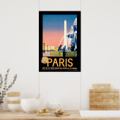 ヴィンテージパリ旅行広告ポスター ポスター (キッチン)