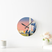 ヴィンテージパリ旅行広告 ラウンド壁時計 (ホーム)