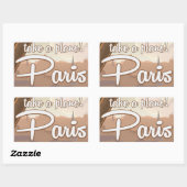 ヴィンテージパリ漫画旅行ポスター 長方形シール (シート)
