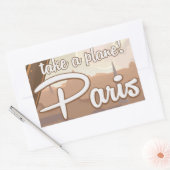 ヴィンテージパリ漫画旅行ポスター 長方形シール (封筒)