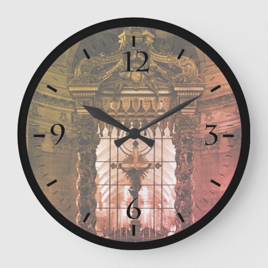 ヴィンテージパリ王室のチャペルサールサンジェームズパレスL ラージ壁時計 (正面)