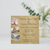 ヴィンテージパリ結婚式招待状 招待状 (スタンド正面)