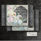 ヴィンテージパリ花の散水缶スクリプトの切り離し 薄葉紙