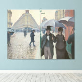ヴィンテージパリ通り雨の日 キャンバスプリント (インサイチュ (ウッドフロア))