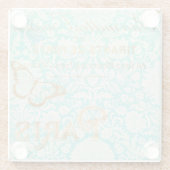 ヴィンテージパリ金ゴールドデザインと蝶 ガラスコースター (裏面)