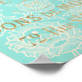 ヴィンテージパリ金ゴールドデザイン ポスター (角)