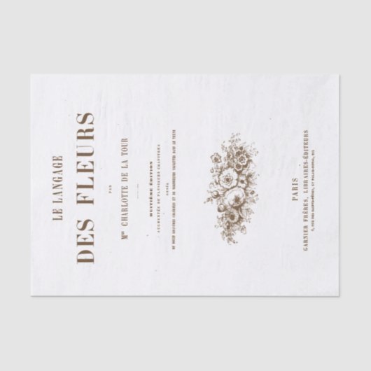 ヴィンテージパリ1839花の言語  薄葉紙 (正面)