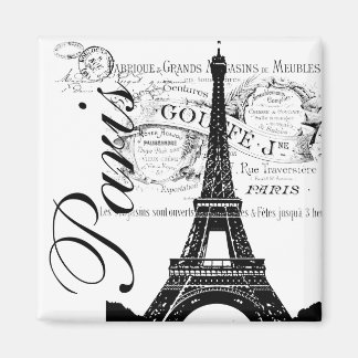 ヴィンテージパリ&エッフェルタワーラベル マグネット
