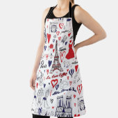 ヴィンテージパリ:トラベルラインパターン エプロン (インサイチュ)