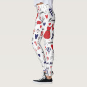 ヴィンテージパリ:トラベルラインパターン レギンス (左)