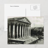 ヴィンテージパリ、パリ、ラマドレーヌ ポストカード (正面/裏面)