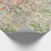 ヴィンテージパリ・フランス周辺地図（1870年） ラッピングペーパー (コーナー)