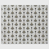 ヴィンテージパリ（紋章の）フラ・ダ・リワイン ラッピングペーパー (フラット)