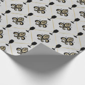 ヴィンテージパリ（紋章の）フラ・ダ・リワイン ラッピングペーパー (角)