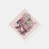 ヴィンテージパリFRANCEアイコン紙デコページ スタンダードカクテルナプキン (角)