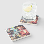 ヴィンテージパルプウェスタンイラストレーション ストーンコースター (横)