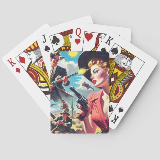 ヴィンテージパルプウェスタンイラストレーション トランプ (裏面)