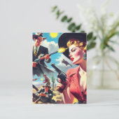 ヴィンテージパルプウェスタンイラストレーション ポストカード (スタンド正面)