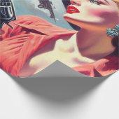 ヴィンテージパルプウェスタンイラストレーション ラッピングペーパー (角)