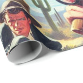 ヴィンテージパルプウェスタンイラストレーション ラッピングペーパー (ロールコーナー)
