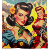 ヴィンテージパルプウェスタン シャワーカーテン (正面)