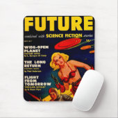 ヴィンテージパルプペーパーバックSci-Fi宇宙ガールカバー マウスパッド (マウス)