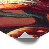 ヴィンテージパルプホラーガールイラストレーション ポスター (角)