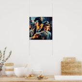 ヴィンテージパルプポリスイラストレーション ポスター (キッチン)