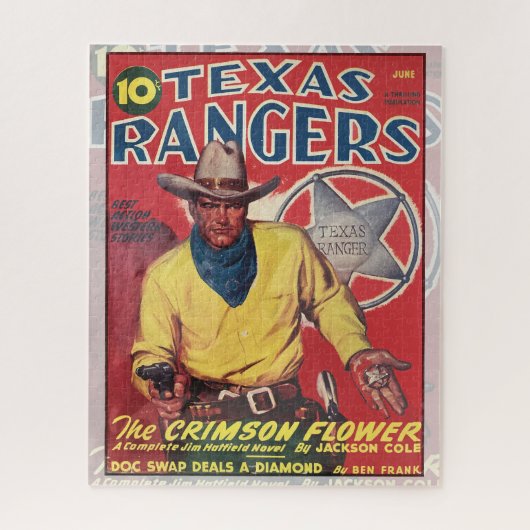 ヴィンテージパルプマガジンカバーアートウェスタン ジグソーパズル (縦)