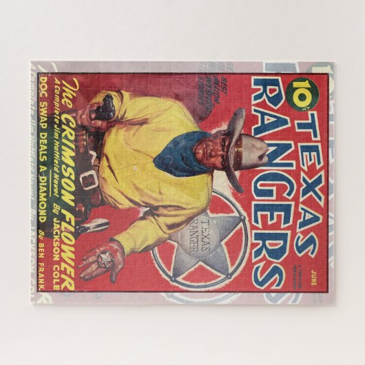 ヴィンテージパルプマガジンカバーアートウェスタン ジグソーパズル (横)