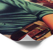 ヴィンテージパルプ女性のカーボーイイラストレーション ポスター (角)