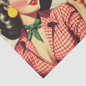 ヴィンテージパルプ女性のカーボーイイラストレーション 薄葉紙 (詳細)