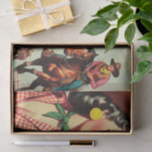 ヴィンテージパルプ女性のカーボーイイラストレーション 薄葉紙 (ギフト)