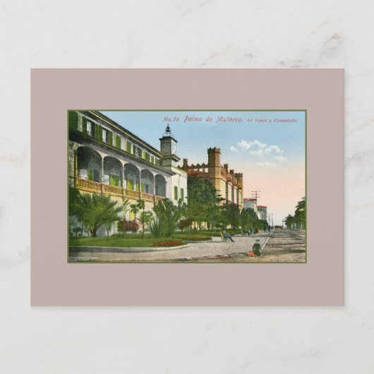 ヴィンテージパルマデマヨルカラロンジャと領事館 ポストカード (正面)