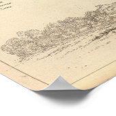 ヴィンテージパルマ・イタリアの地図（1840年） ポスター (角)