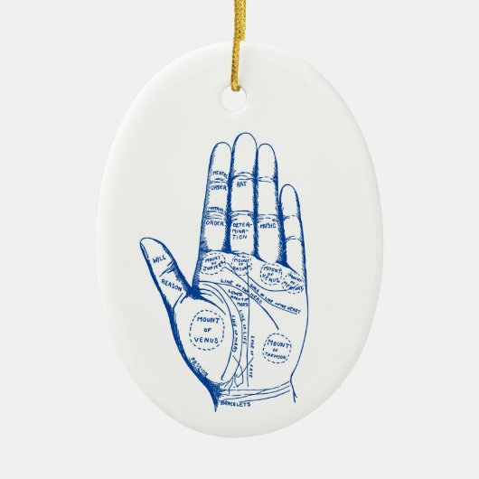 ヴィンテージパルミストグラフパーム読ズ セラミックオーナメント (正面)