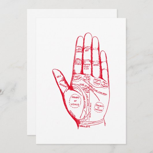 ヴィンテージパルミティグラフパーム読のトートバッグ 招待状 (正面/裏面)