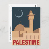 ヴィンテージパレスティナ旅行水の色レトロ ポストカード (正面/裏面)