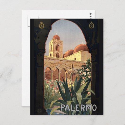 ヴィンテージパレルモシチリア観光旅行 ポストカード (正面/裏面)