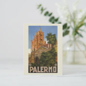 ヴィンテージパレルモシチリイタリアンー旅行広告 ポストカード (スタンド正面)