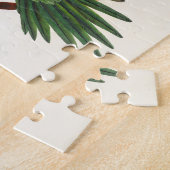 ヴィンテージパロッツイラストレーションバードラバーギフト ジグソーパズル (側面)