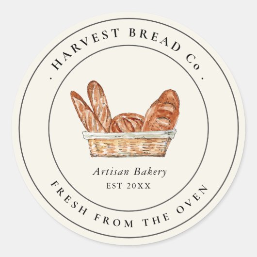 ヴィンテージパンのパン焼きラベル ラウンドシール (正面)