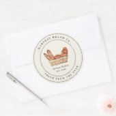 ヴィンテージパンのパン焼きラベル ラウンドシール (封筒)