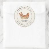 ヴィンテージパンのパン焼きラベル ラウンドシール (バッグ)