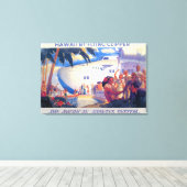 ヴィンテージパンアメリカン旅行ポスター – ハワイ キャンバスプリント (インサイチュ (ウッドフロア))