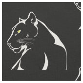 ヴィンテージパンサービッ怒ク強猫イエローアイ ファブリック (クローズアップ)