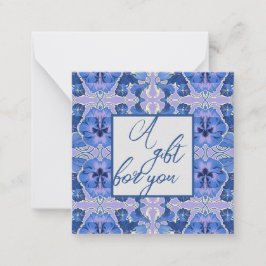 ヴィンテージパンシーインラベンダー&ブルー ノートカード